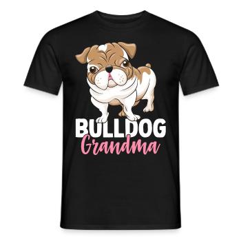 Bulldogge Großmutter Bulldoggenliebhaberin - Männer T-Shirt - Schwarz - Vorne - AI Model Male 178 light (178cm)