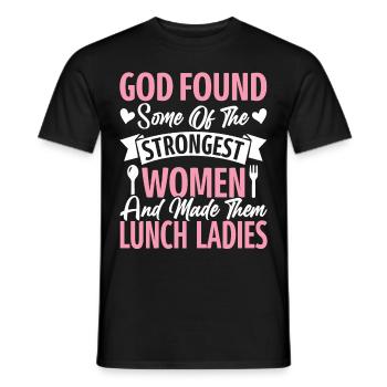 Cafeteria-Mitarbeiterin Lunch Lady Stärkste Frauen - Männer T-Shirt - Schwarz - Vorne - AI Model Male 178 light (178cm)
