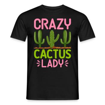 Cactus Fou, Lady Cactus, Fille, Succulente, Pfla - T-shirt homme - noir - Devant - AI Model Male 178 light (178cm)