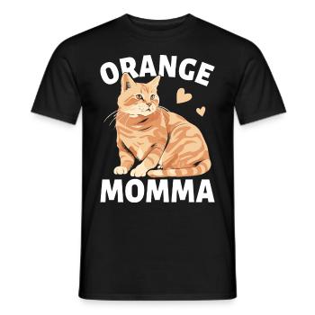 Tabby Katze Orange Katze Mama Orange Mama - Männer T-Shirt - Schwarz - Vorne - AI Model Male 178 light (178cm)
