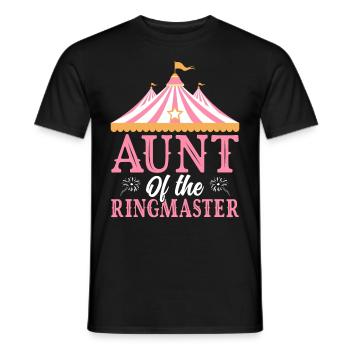 Aunt of the Ringmaster Circus Party Carnival - Men's T-Shirt - black - Front - AI Model Male 178 light (178cm)