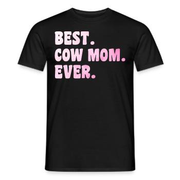 Beste Kuh-Mutter aller Zeiten Rinderfärse - Männer T-Shirt - Schwarz - Vorne - AI Model Male 178 light (178cm)