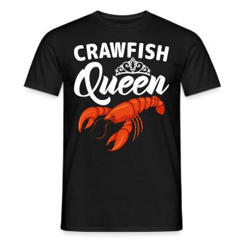 Reine de la langouste cuisinant des écrevisses fruits de mer - T-shirt homme - noir - Devant - AI Model Male 178 light (178cm)