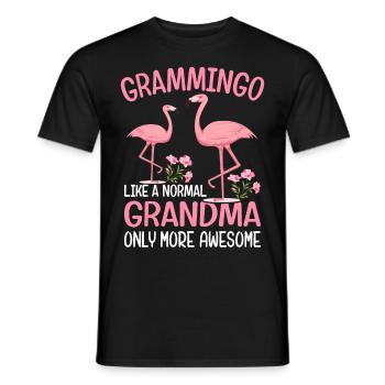 Flamingo Oma Grammingo Normale Oma Nur mehr Awesom - Männer T-Shirt - Schwarz - Vorne - AI Model Male 178 light (178cm)