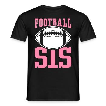 Football Sister Football Player Sister - Men's T-Shirt - black - Front - AI Model Male 178 light (178cm)