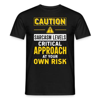 Sarkasmus Sarkastisch - Männer T-Shirt - Schwarz - Vorne - AI Model Male 178 light (178cm)