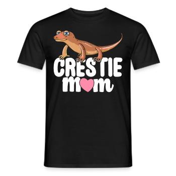 Crestie Mom Crested Gecko Lizard - Men's T-Shirt - black - Front - AI Model Male 178 light (178cm)