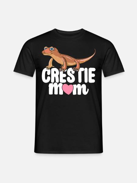 Crestie Mom Crested Gecko Lizard - Men's T-Shirt - black
