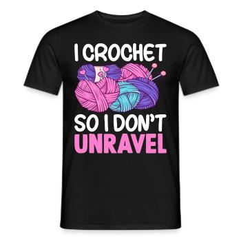 Crochet Tricot Yarn Lover Je crochet pour que je puisse - T-shirt homme - noir - Devant - AI Model Male 178 light (178cm)