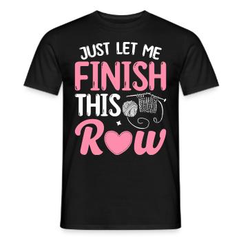 Crochet Knitting Yarn Lover Laissez-moi juste finir ça - T-shirt homme - noir - Devant - AI Model Male 178 light (178cm)