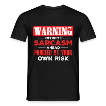 Sarcasm Sarcastic - Men's T-Shirt - black - Front - AI Model Male 178 light (178cm)