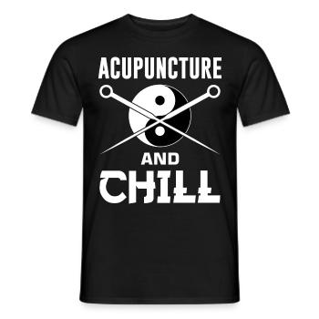 Chi Qi Ying Yang Traditional Chinese Medicine - Men's T-Shirt - black - Front - AI Model Male 178 light (178cm)