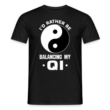 Chi Qi Ying Yang Traditional Chinese Medicine - Men's T-Shirt - black - Front - AI Model Male 178 light (178cm)