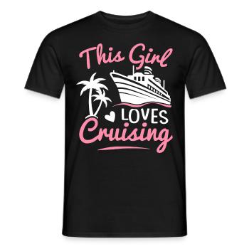 This Girl Loves Cruises Cruise Urlau - Men's T-Shirt - black - Front - AI Model Male 178 light (178cm)