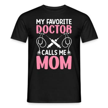 Mon médecin préféré m’appelle maman Etudiant en médecine Etudiant en médecine - T-shirt homme - noir - Devant - AI Model Male 178 light (178cm)