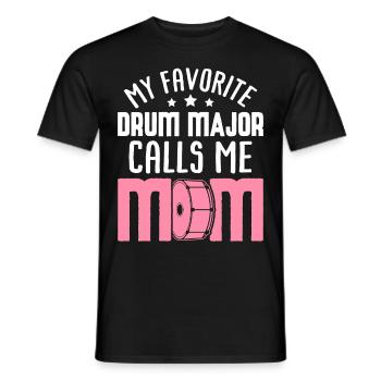Tambour-major m’appelle maman Tambours Batteur Maman Mars - T-shirt homme - noir - Devant - AI Model Male 178 light (178cm)