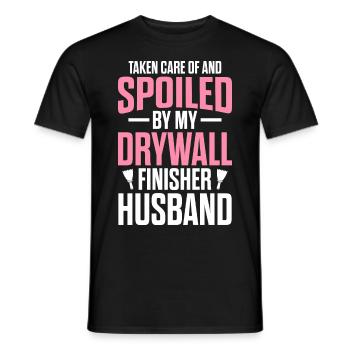 Spoiled Drywall Finisher Ehemann Trockenbauer Troc - Männer T-Shirt - Schwarz - Vorne - AI Model Male 178 light (178cm)