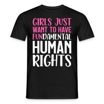 Liberale Feministinnen Mädchen Grundlegende Mensch - Männer T-Shirt - Schwarz - Vorne - AI Model Male 178 light (178cm)