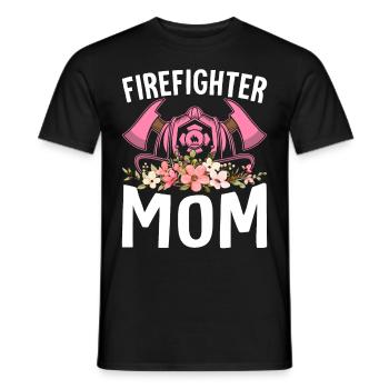 Feuerwehrmann Mama Brandbekämpfung - Männer T-Shirt - Schwarz - Vorne - AI Model Male 178 light (178cm)
