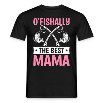 Pêcheuse Pêcheuse Maman O Fishally La Meilleure Maman - T-shirt homme - noir - Devant - AI Model Male 178 light (178cm)