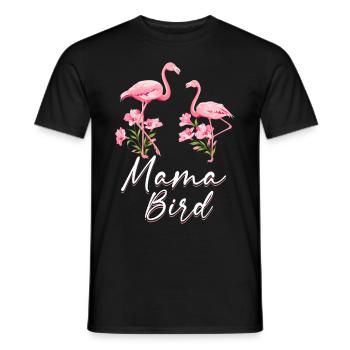 Maman Oiseau Flamingo Maman - T-shirt homme - noir - Devant - AI Model Male 178 light (178cm)