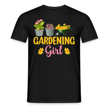 Jardinière jardinière amoureuse des plantes - T-shirt homme - noir - Devant - AI Model Male 178 light (178cm)
