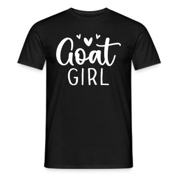 Chèvre Fille Chèvre Amoureux Chien Lover Landw - T-shirt homme - noir - Devant - AI Model Male 178 light (178cm)
