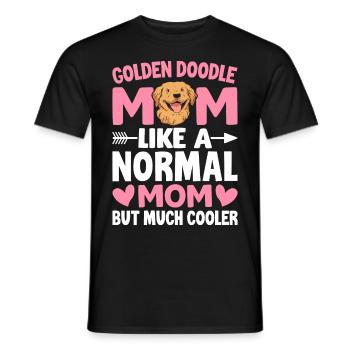 Golden Doodle Mom Like A Normal Mom But Much Coole - Männer T-Shirt - Schwarz - Vorne - AI Model Male 178 light (178cm)