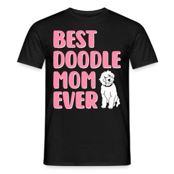 Beste Doodle-Mama aller Zeiten Golden Doodle Hunde - Männer T-Shirt - Schwarz - Vorne - AI Model Male 178 light (178cm)