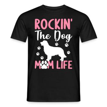 Rockin' The Dog Mom Life Golden Retriever Mom Hall - Männer T-Shirt - Schwarz - Vorne - AI Model Male 178 light (178cm)