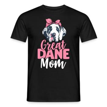 Great Dane Mom Dog Lover Dog Mom - Men's T-Shirt - black - Front - AI Model Male 178 light (178cm)
