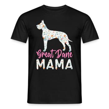 Great Dane Mom Dog Lover Dog Mom - Men's T-Shirt - black - Front - AI Model Male 178 light (178cm)