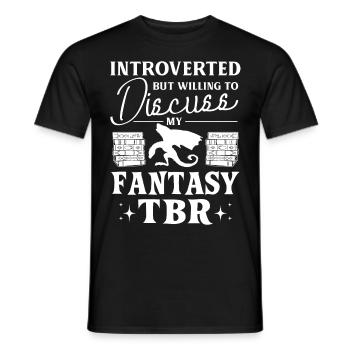 Bücherwurm Drache Fantasy Buchliebhaber - Männer T-Shirt - Schwarz - Vorne - AI Model Male 178 light (178cm)