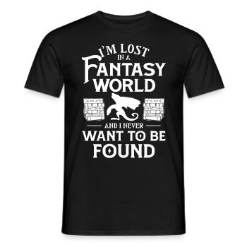 Bücherwurm Drache Fantasy Buchliebhaber - Männer T-Shirt - Schwarz - Vorne - AI Model Male 178 light (178cm)