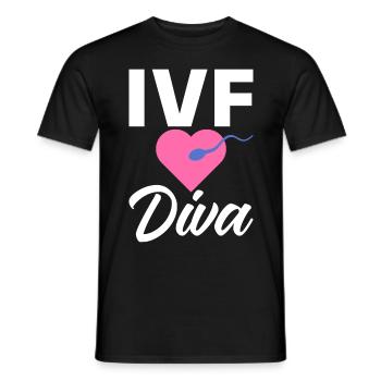 Vitro Fertilization IVF - Men's T-Shirt - black - Front - AI Model Male 178 light (178cm)