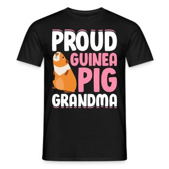 Stolze Meerschweinchen-Oma - Männer T-Shirt - Schwarz - Vorne - AI Model Male 178 light (178cm)