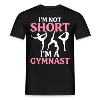 I'm not small, I'm a gymnast Gymnastics - Men's T-Shirt - black - Front - AI Model Male 178 light (178cm)