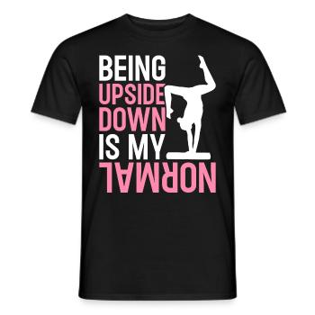 Gymnastik-Akrobat Auf dem Kopf stehend ist mein - Männer T-Shirt - Schwarz - Vorne - AI Model Male 178 light (178cm)