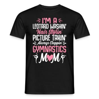 Trikot Bild Clappin Gymnastik Mama Turnerin - Männer T-Shirt - Schwarz - Vorne - AI Model Male 178 light (178cm)