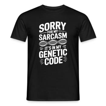 Sarcasme Gènes ADN Génétique - T-shirt homme - noir - Devant - AI Model Male 178 light (178cm)