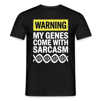 Sarcasme Gènes ADN Génétique - T-shirt homme - noir - Devant - AI Model Male 178 light (178cm)