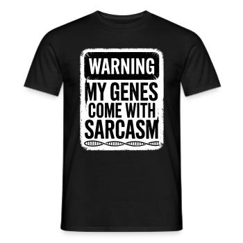 Sarcasme Gènes ADN Génétique - T-shirt homme - noir - Devant - AI Model Male 178 light (178cm)