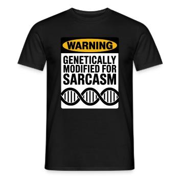 Sarcasme Gènes ADN Génétique - T-shirt homme - noir - Devant - AI Model Male 178 light (178cm)
