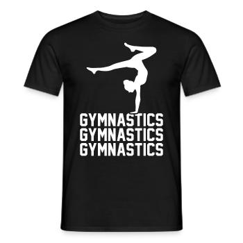 Gymnastique Gymnaste Gymnaste Fille Gymnaste Danse - T-shirt homme - noir - Devant - AI Model Male 178 light (178cm)