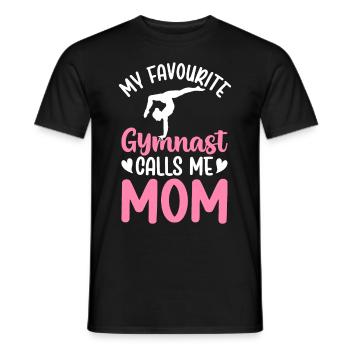 Favorite gymnast calls me mom - Men's T-Shirt - black - Front - AI Model Male 178 light (178cm)