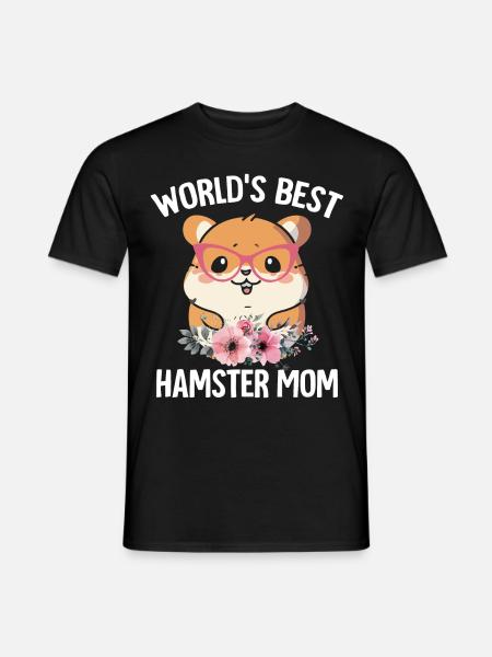 World's best hamster mom Hammy - Men's T-Shirt - black