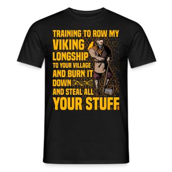 Citation viking - T-shirt homme - noir - Devant - AI Model Male 178 light (178cm)