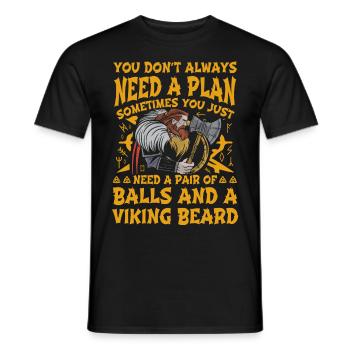 Vous n’avez pas toujours besoin d’un plan Viking Citation - T-shirt homme - noir - Devant - AI Model Male 178 light (178cm)
