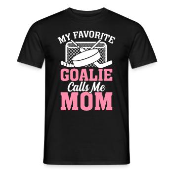 Hockeyspieler Torwart Mein Lieblingstorwart nennt - Männer T-Shirt - Schwarz - Vorne - AI Model Male 178 light (178cm)