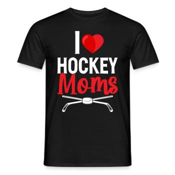 Ich liebe Hockey Mütter Hockeyspieler Mütter - Männer T-Shirt - Schwarz - Vorne - AI Model Male 178 light (178cm)